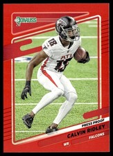CALVIN RIDLEY 2021 DONRUSS PRESS PROOF RED ATLANTA FALCONS #234