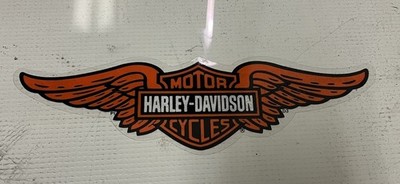 Harley Davidson  Straight Wings  (Inside) Window Decal 6  x 14 