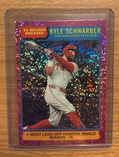 2025 Topps Heritage Kyle Schwarber Pink Sparkle Chrome '24 Record Breaker #2