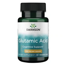 Swanson Glutamic Acid 500 mg 60 Veggie Capsules