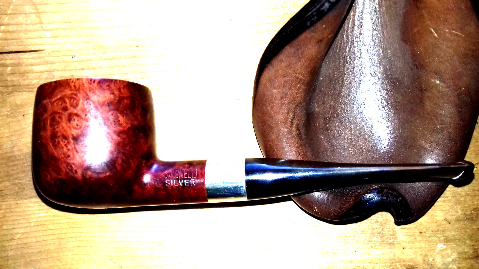 PIPA FUMATA POCO- SAVINELLI  SILVER 115 KS -STERLING MUNTED - 9,25-PENTOLA-SHAPE