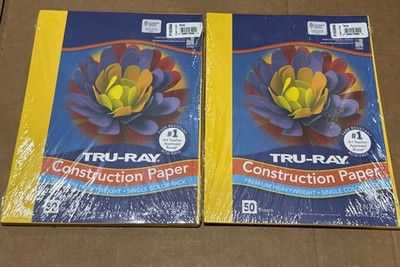 Tru-Ray Heavyweight Construction Paper, 9 x 12 , 100 Sheets Yellow P103004 New