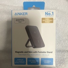 Anker MagGo Magnetic Slim Power Bank 5000mAh Foldable Stand USB-C Black