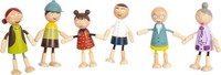 Biegepuppen-Familie Aus Holz,