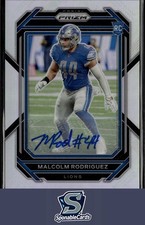 2022 Panini Prizm #350 Malcolm Rodriguez Autographs Prizm Silver