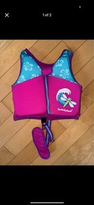 SwimSchool Swim Trainer Vest Level 2 Ages 4-6 Years Purple Blue Swimming Aid