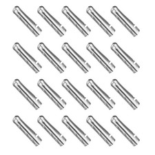 3.7x18mm Brass Shoelace Tips - 40Pack - Good for Sneakers - Silver