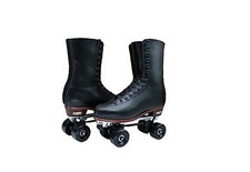 Men's Premium Lifestyle Leather and Suede Lined Quad Rink Roller Derby Skate 8