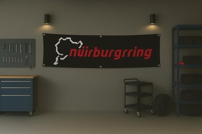 Nurburgring Germany Race Track Banner Garage Wall Sign Decor 71x24 Vinyl Art
