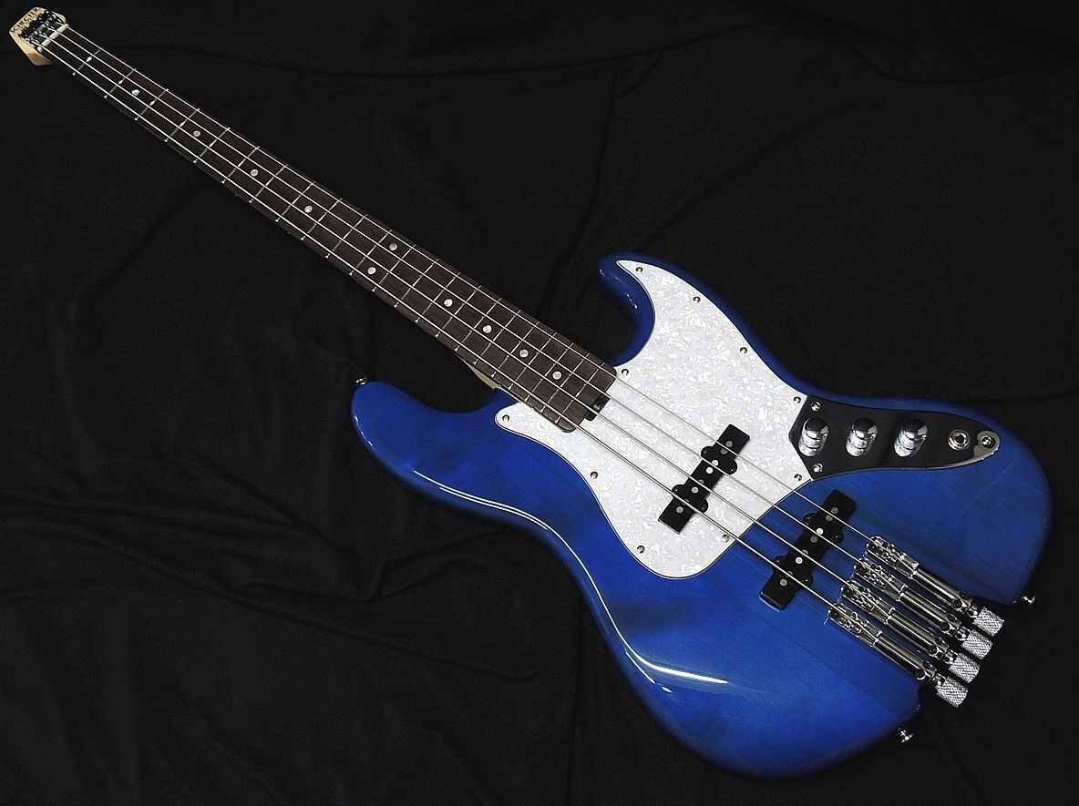 Schecter エレキベース ブラック AD-HR-BASS4/STBLS SCHECTER OL-HLB STB Bedless Jazz Bass Type See-through Blue