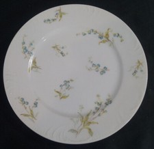 Set of 4 Chas Field GDM Limoges CHF1538 Blue Floral 8 3/8 Inch Plates C1891-1900