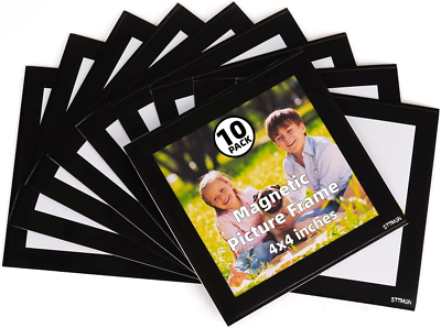 50-Pack Strong Magnetic Picture Frames For 4x6 Photos – Black Frames For Fridge, Lockers, Whiteboards - View #10
