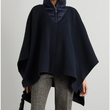 Chloé Quilted Shell-paneled Wool-blend Poncho Coat $3,827.61