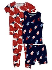 Carters Infant  Toddler Girls 4PC Strawberry  Popsicle Pajama Sleep Set