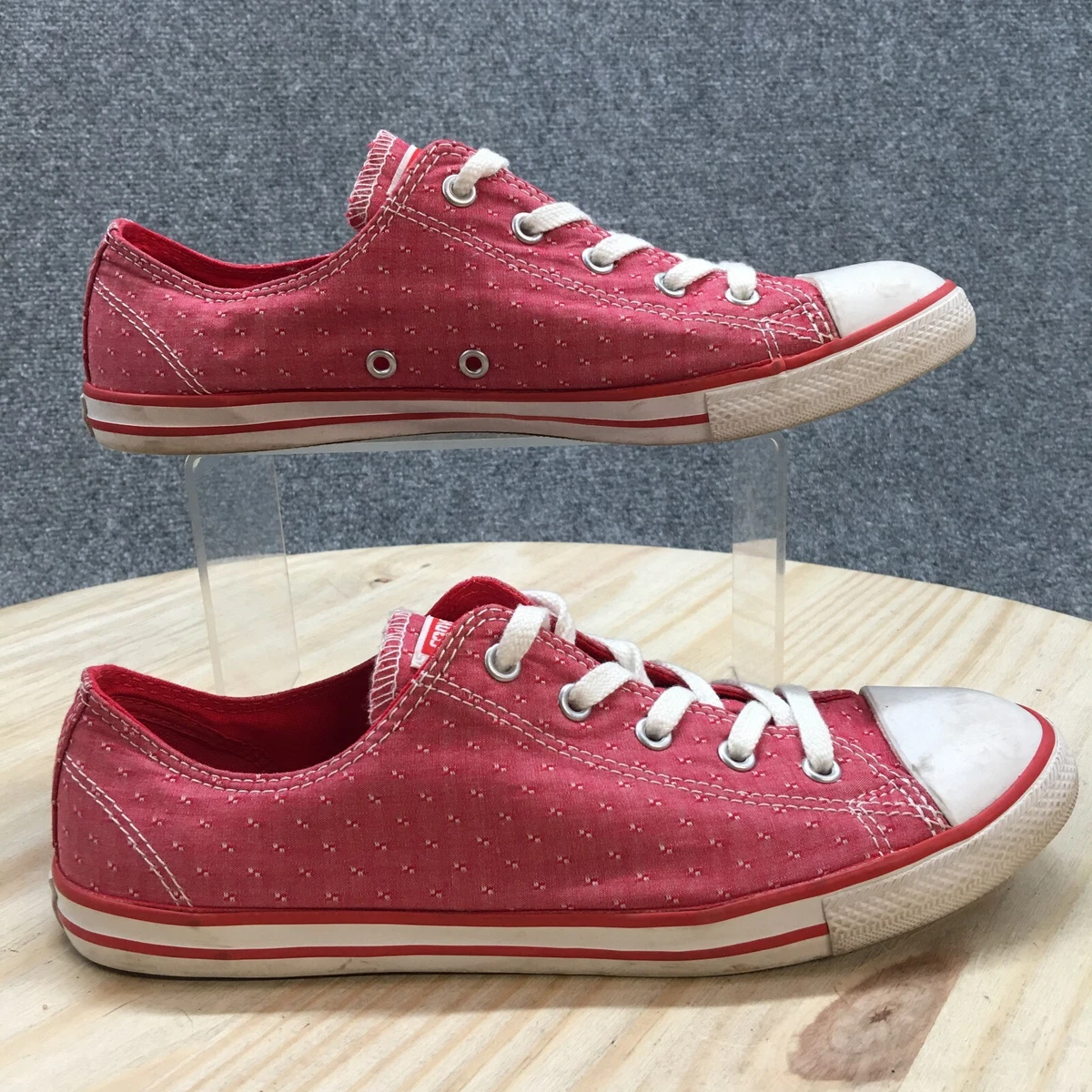 Converse Shoes Womens 9 Chuck Taylor All Star Dainty Ox Red Canvas