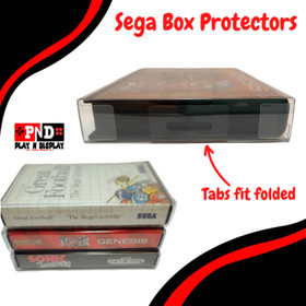 1 Sega Genesis Box Protectors Clear Plastic Display Case Storage Sleeve Thick 