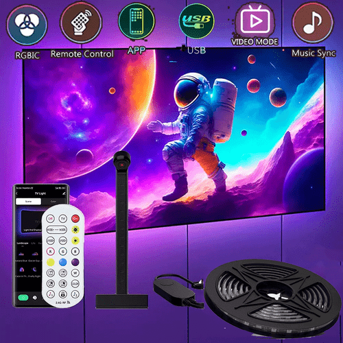 LED Lights for TV 55-60 Inch, 12.5FT Beede TV LED Backlight Kit with Bluetooth A - Picture 4 of 12