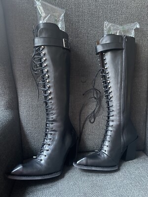 John Fluevog Swordfish Abstract Candy Tall Boots