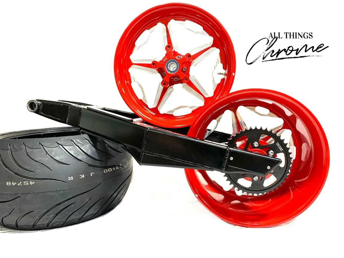 240 FAT TIRE KIT RED CONTRAST SPEED STAR WHEELS 2012-2020 KAWASAKI