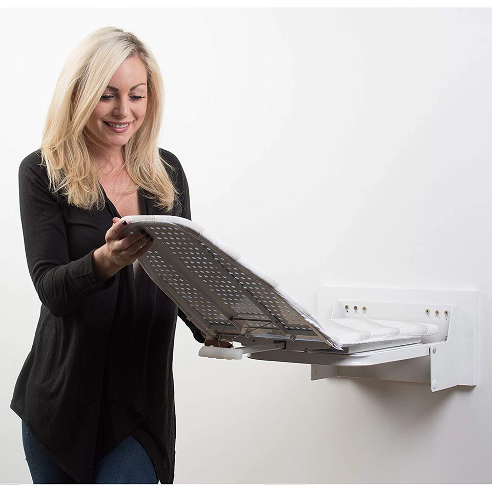 Wall-Mounted Ironing Board 180° Swivel Foldable Steam Iron Rest Space Saving US - Image 4 of 4
