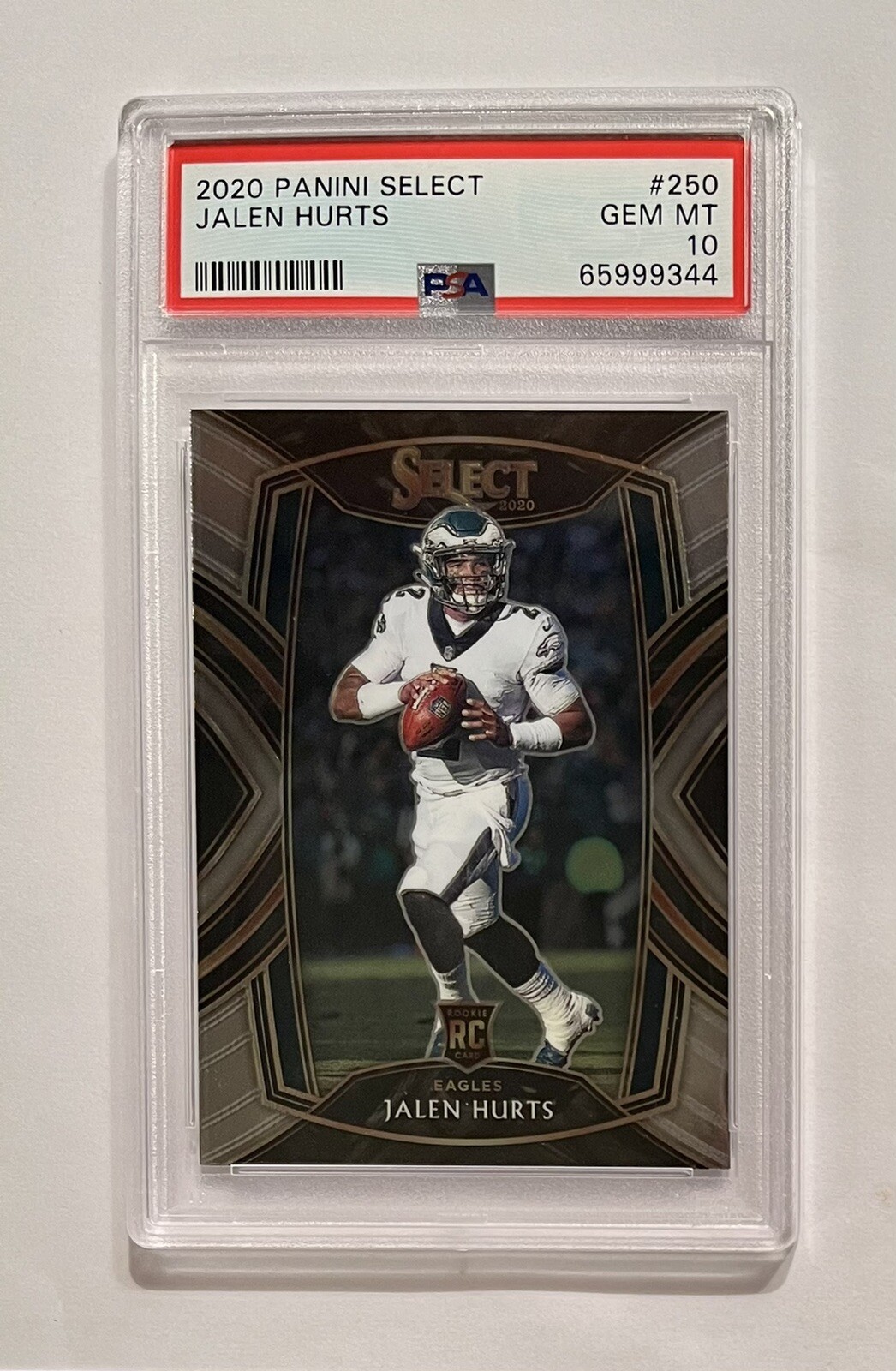JALEN HURTS 2020 Panini Select #250 Club Level Rookie RC PSA 10 Gem Mint Eagles
