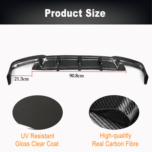 Carbon Heckdiffusor Diffusor Spoiler Lippe für BMW F06 F12 F13 M6 M-Paket 12-16 - Picture 7 of 11