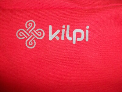 Rotes Sportshirt T-Shirt von Kilpi 95% Baumwolle / 5% Elastan  Gr. L / XL
