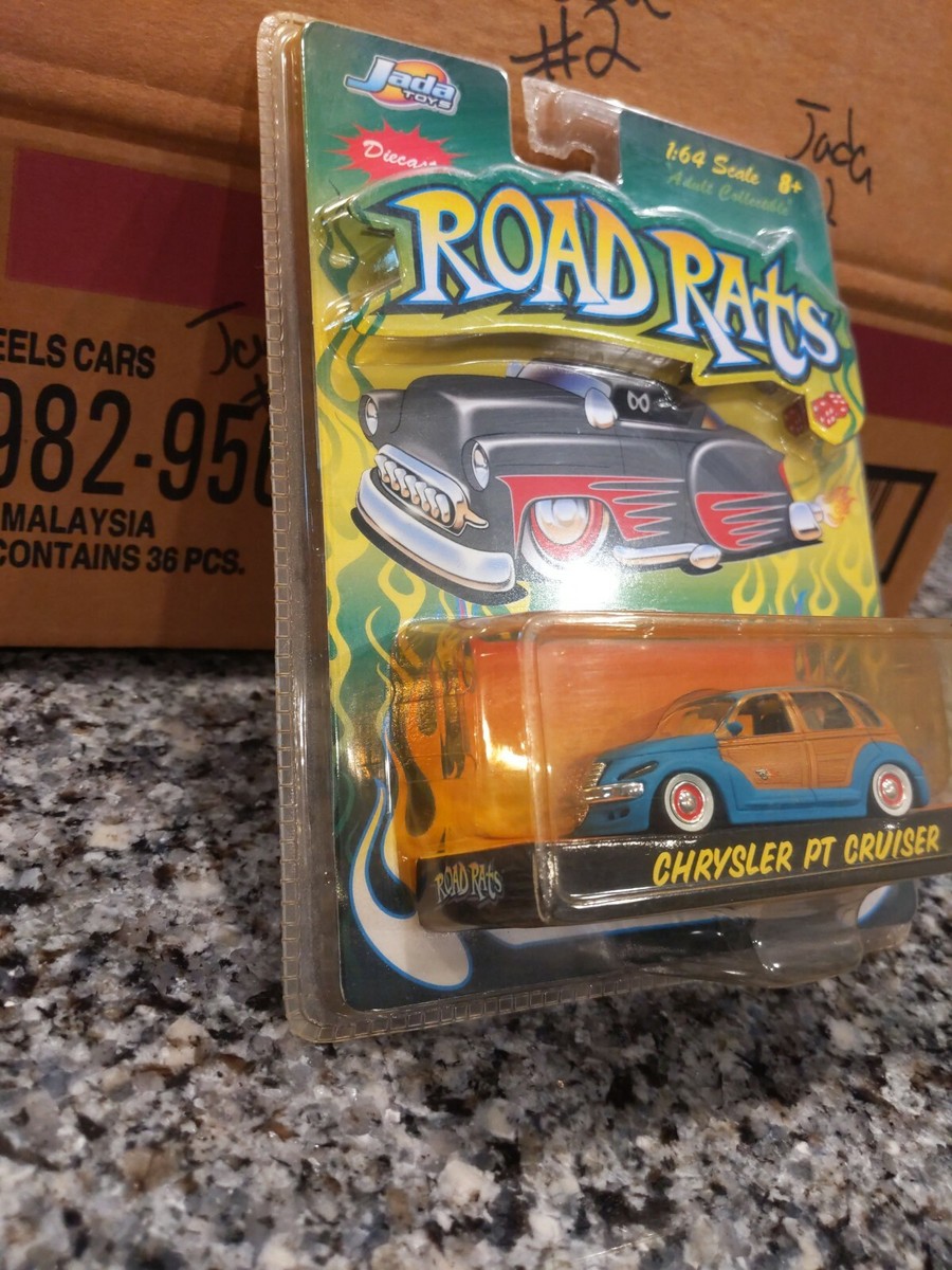 Road Rats Jada Toys Chrysler PT Cruiser blue/brown panels, Real