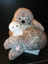 Vintage Plush Seal and Baby by Dakin's Elite Trudi Div- New- Last in Inventory