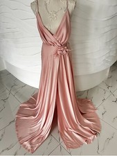 Cami dress pale pink silk evening gown crystal custommade Tarik Ediz/Sherri Hill