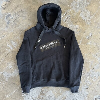 DOLCE & GABBANA 黒 パーカー 48 Dolce & Gabbana Black Hoodie Size 48 Made In Italy | eBay