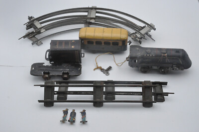 Altes Spielzeug Spiel Mechanischer Zug Lok SNCF Waggon PULLMAN Sammlung