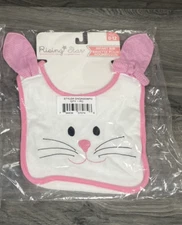 Rising Star Pink Easter Bunny Bib Size 0-12 months Infant