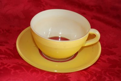 Tasse Et Soucoupe Duralex Orange – Vintage Années 70, état Impeccable