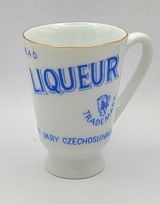 Vintage Carlsbad Becher's Liqueur Cup Shot Glass Karlovy Vary Czechoslovakia