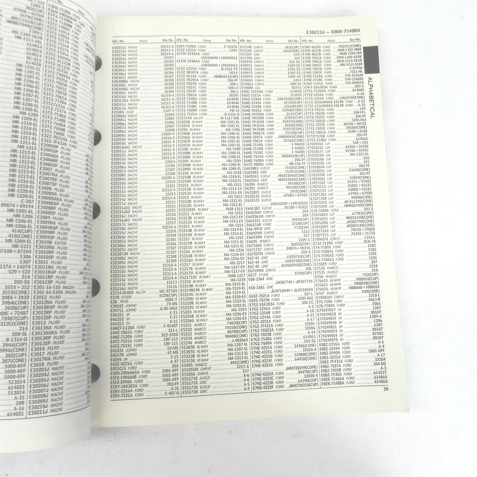 VINTAGE 1997 FEDERAL MOGUL CATALOG 525 MASTER ANTIFRICTION BEARING