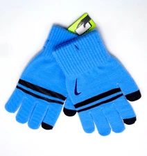 Nike Stripe Knitted Tech Gloves Adult S/M University Blue/Black