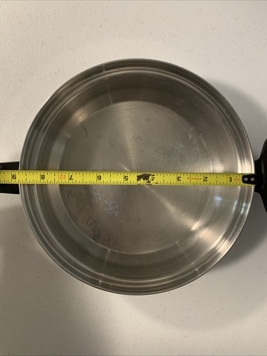 "Mesa Charm utensilios de cocina de acero inoxidable 9"" sartén olla multinúcleo con tapa EE. UU. - Imagen 7 de 7