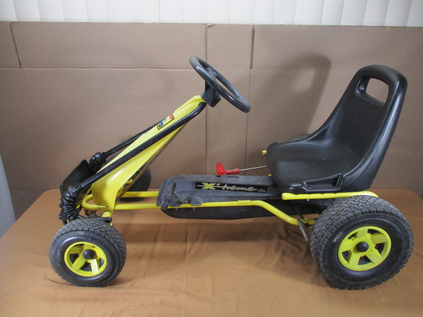 Vintage Kettler Kettcar Xtreme Pedal Race Car GERMANY Black & Yellow