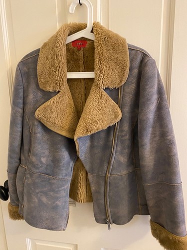 Brilliant Faux Fur Flight Jacket Per Una Vintage Excellent condition size 10 - Picture 7 of 7