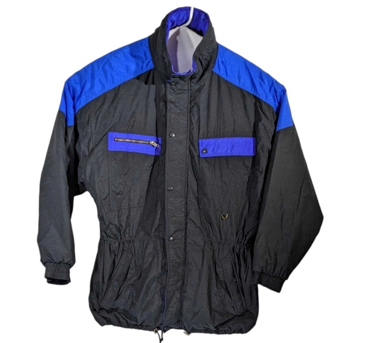 Helly Hansen Snow Jacket Mens XL Long Cevas Ski Color Block Black Blue Purple