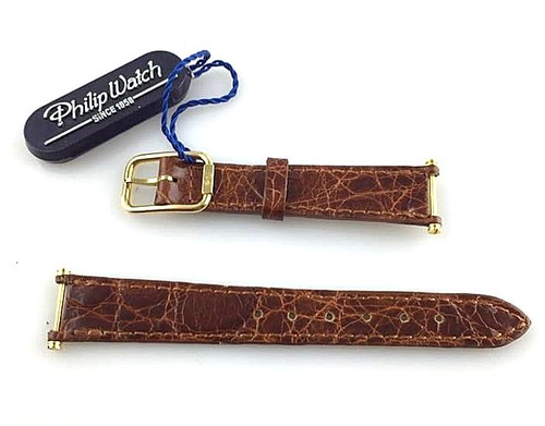 NOS STRAP CINTURINO PHILIP WATCH 14MM CROCO OROLOGIO WATCH ITALY  COCCODRILLO | eBay