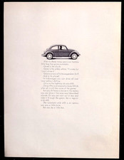 Volkswagen Beetle Original 1968 Vintage Print Ad