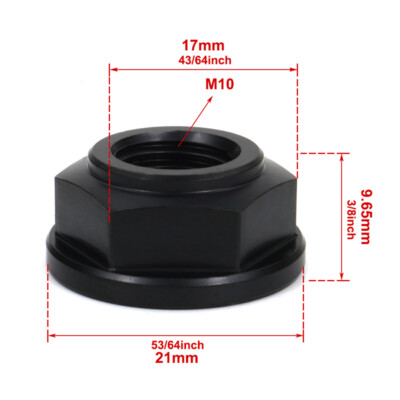 M10X1.25 Sprocket Nut Aftermarket Fit For Yamaha YZF-R6 YZF-R1 YZF