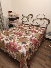 letto matrimoniale in ferro battuto con rete ortopedica e materasso in memory