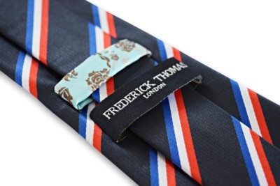 Designer Navy Blu Scuro Uomo Cravatta Bianco Rosso & Blu Designer Navy Blu Scuro Uomo Cravatta Bianco Rosso & Blu