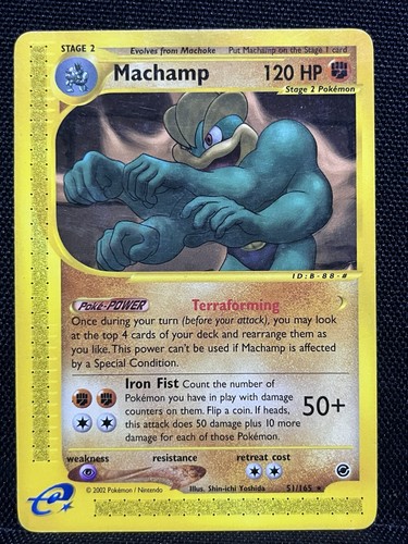 Pokémon TCG Machamp Expedition Base Set Regular Rare Card 51/165
