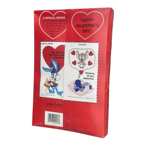 Tiny Toon Adventures Valentine Day Cards 32 SEALED Box Taz Bugs Vintage 1991 - Picture 5 of 11