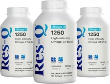 Res-Q 1250 Omega-3 Fish Oil Capsules 3-Pack