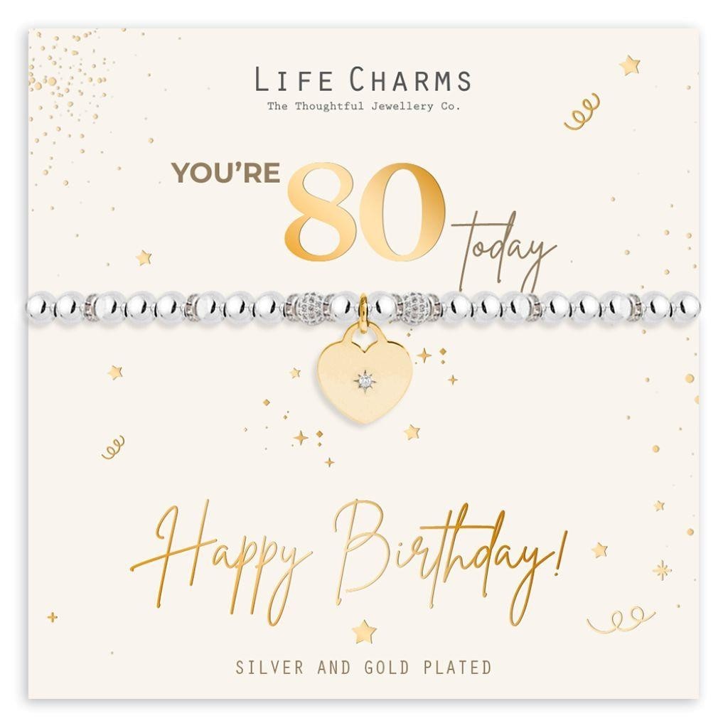 You're 80 Today Happy Birthday Gift Boxed Bracelet Gift Ideas for Grandparents - Image 3